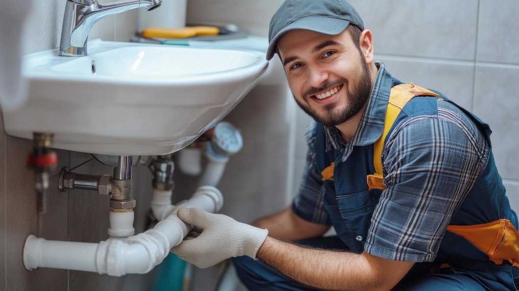 skilled-plumber-working-white-sink-welllit-bathroom-smiling-repairing-pipes-afternoon_1247367-